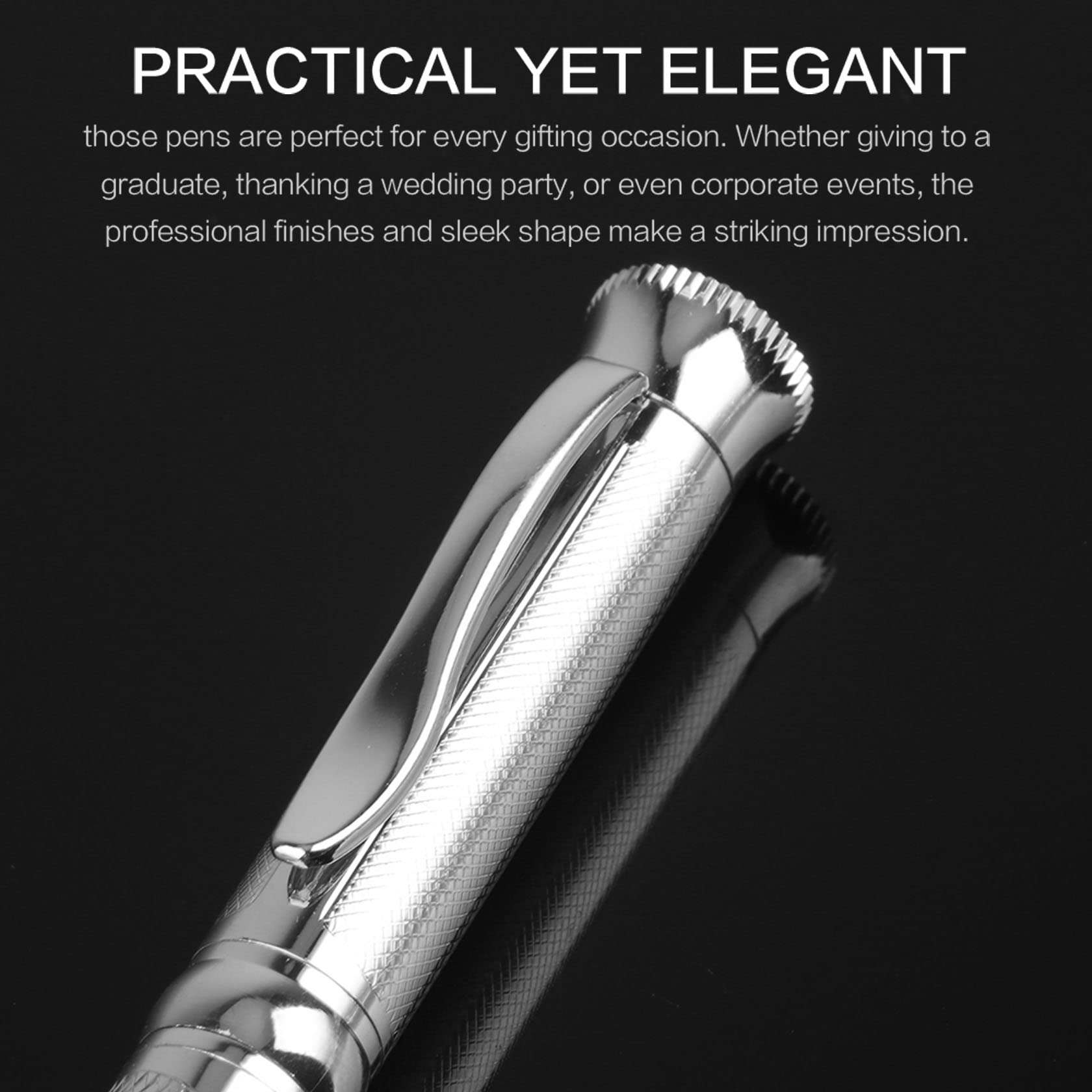 STONEGO Premium Metal Ballpoint Pen - Retractable Striped Rollerball Pen with 1.0mm Medium Point, Elegant Pewter Finish - Perfect Gift for Men & Women, Ideal for Office, Business, School, Writing & Daily Use