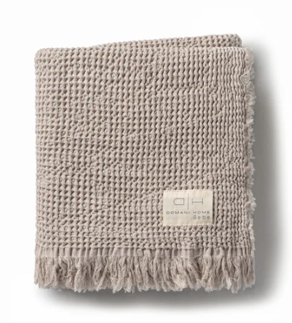 DOMANI HOME WAFFLE MUSLIM THROW Blanket - Soft & Breathable All-Season Bedspread - Perfect for Prayer, Sofa, Bed & Travel - Oversized (OS)