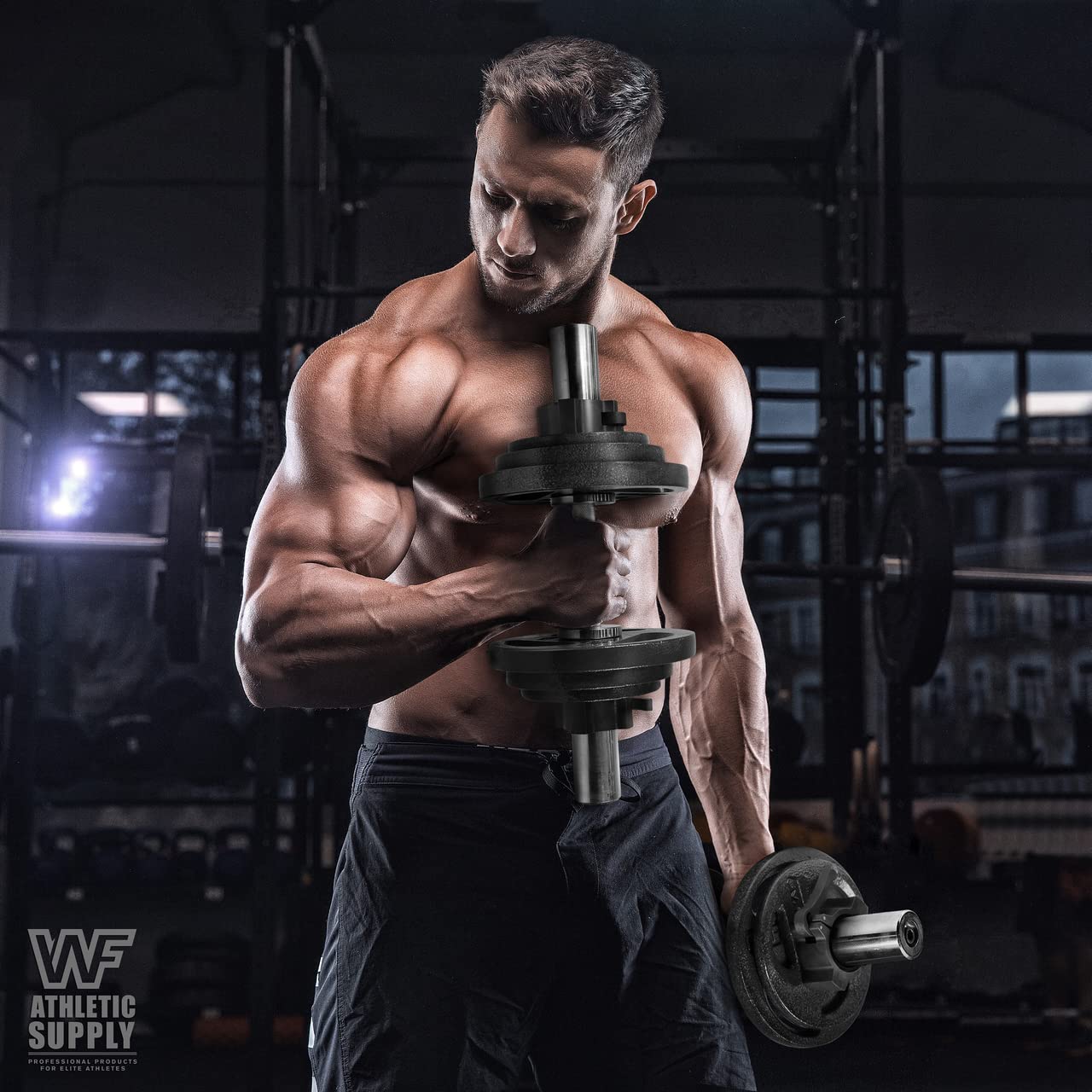 CAPHAUS Olympic Grip Weight Plates - 2-Inch Diameter Collar, 3-Hole Design for Comfortable Lifting - Perfect for Home Gym, CrossFit & Strength Training