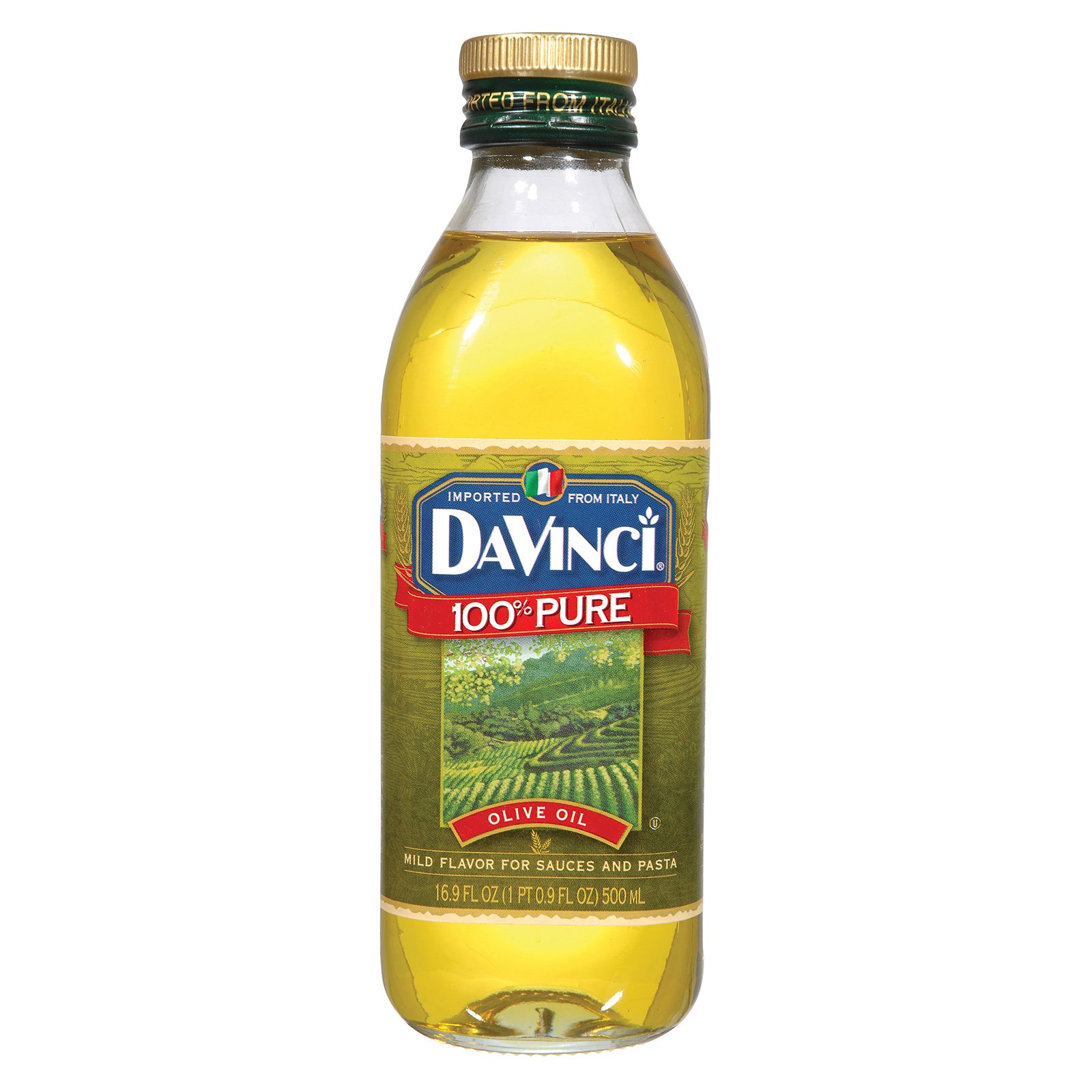 **DaVinci Premium Pure Olive Oil - 17 oz, Cold Pressed Extra Virgin, Ideal for Cooking, Salad Dressing & Healthy Recipes**
