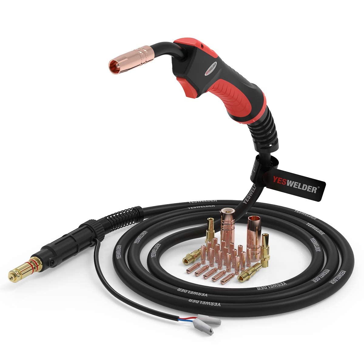YESWELDER MIG Welding Gun Torch Stinger 100Amp 10ft (3m) Replacement for Lincoln Magnum 100L K530-5 - MIG Welding Gun Kit with .023