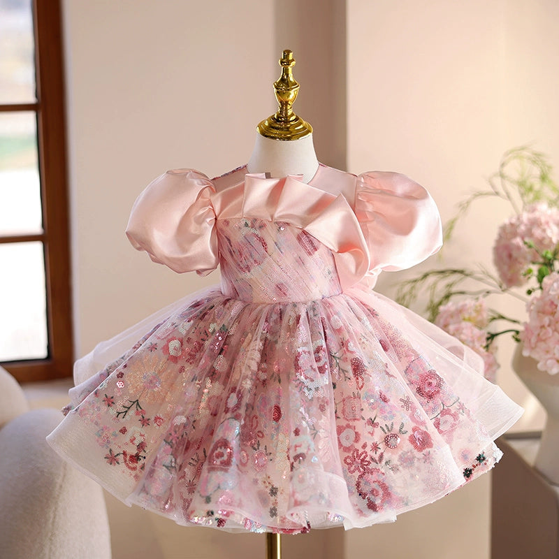 Princess Dress for Girls - Elegant Birthday Party & Flower Girl Wedding Gown | Perfect for Birthday Celebrations, Pageants, and Special Occasions