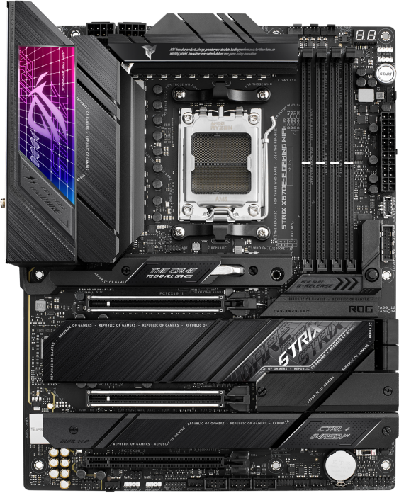 ASUS ROG STRIX X670E-E Gaming WiFi 6 Motherboard - AMD AM5 Socket, PCIe 5.0, DDR5 Support - Perfect for High-End Gaming PCs & Streaming Setups