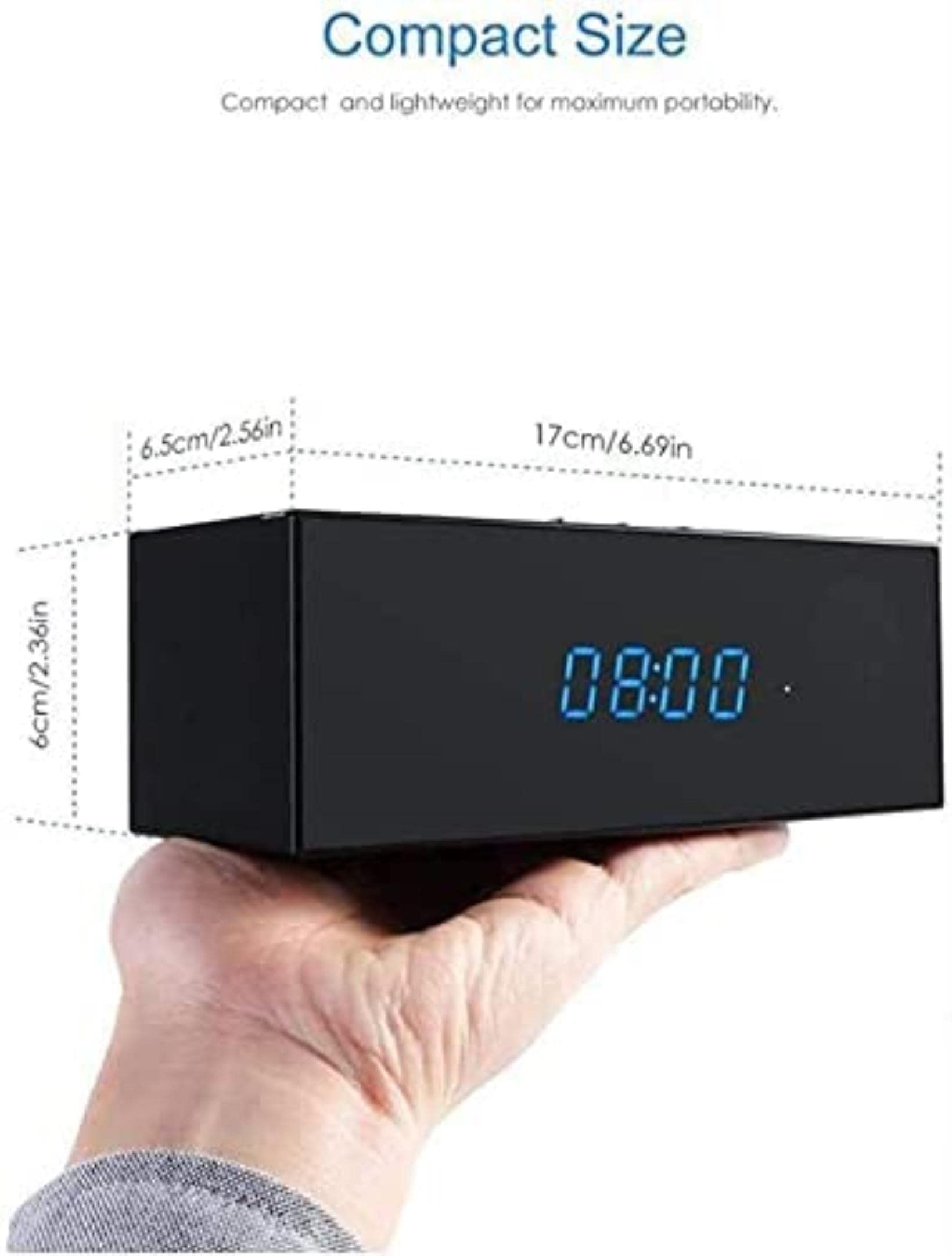 AADECOR Hidden Small Video Clock Camera - 1080P Wireless Spy Camera with Speaker, Mini CCTV for Indoor & Outdoor Surveillance - Includes 32GB Storage - Perfect for Home Security, Office Monitoring, and Nanny Cams