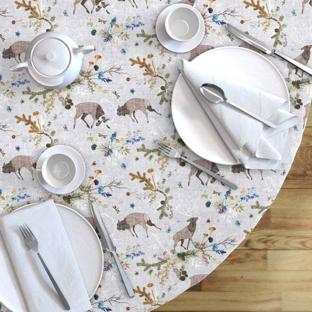 Custom Printed Cotton Sateen Tablecloth 90