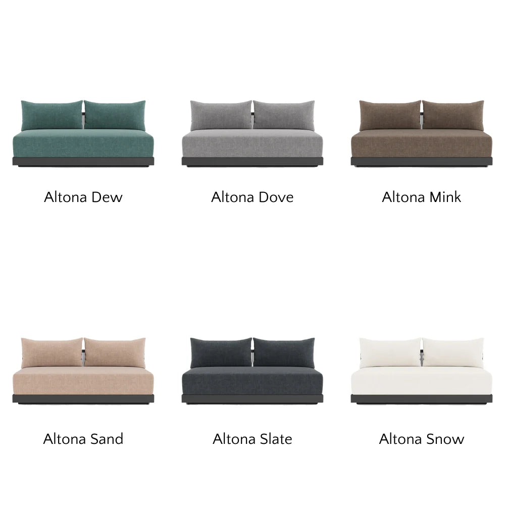 Antigua Outdoor 2-Seat Armless Patio Sofa - Perfect for Poolside, Garden, and Backyard Relaxation