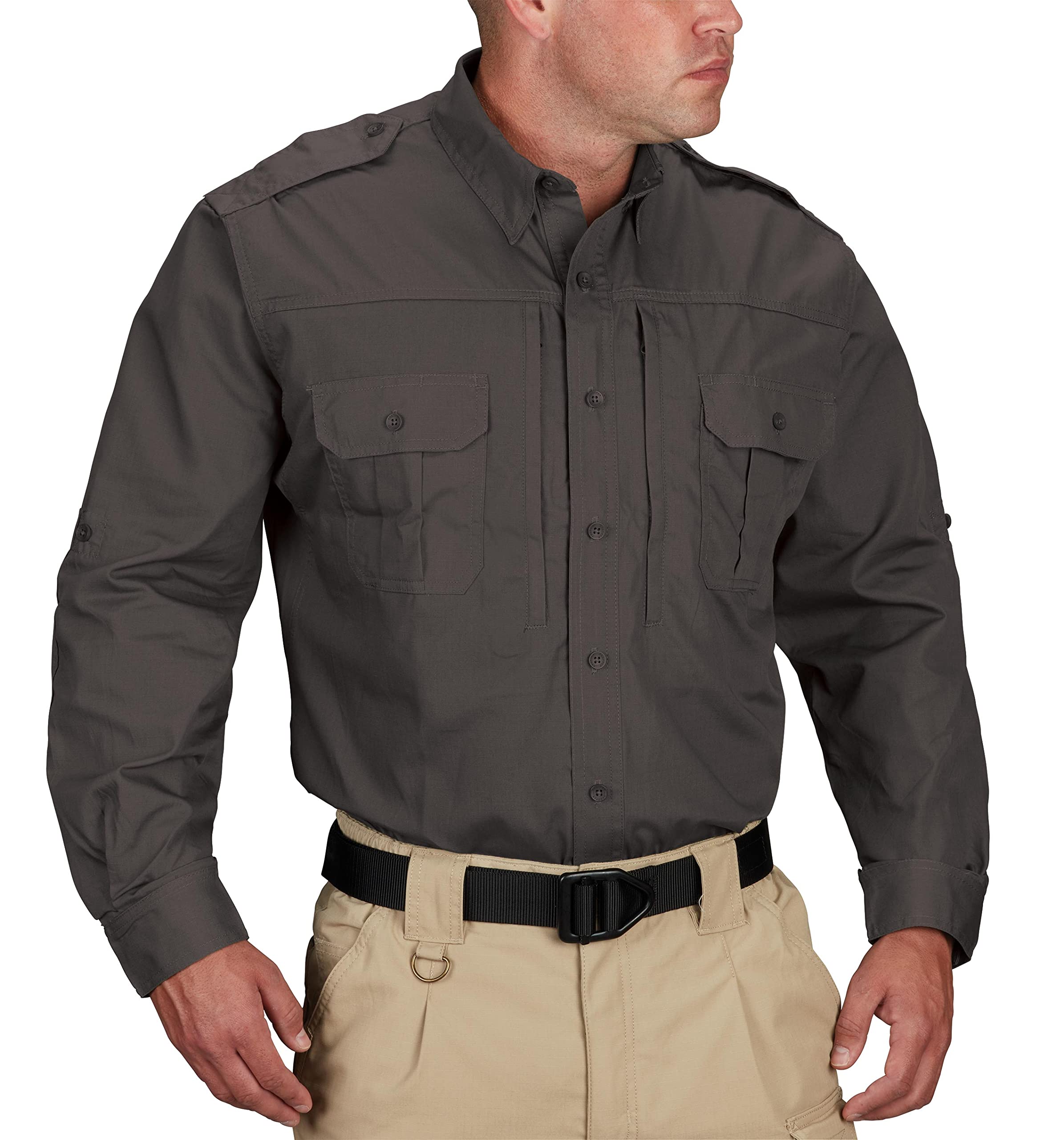 Propper Men's Tactical Long Sleeve Shirt - Durable Military Work Shirt for Outdoor Activities, Hunting & Tactical Operations