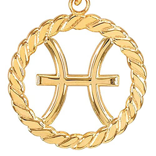 14k Yellow Gold Pisces