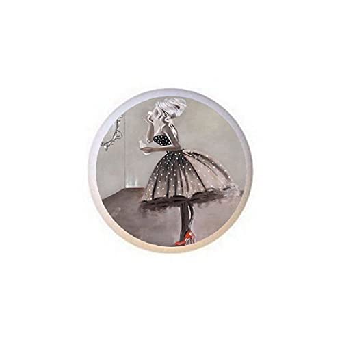 Vintage Black & White Women's Red Shoes - Ladies Retro Fashion Footwear for Casual Wear & Parties | DECORATIVE Glossy Ceramic Cabinet Pulls & Dresser Drawer Knobs - Elegant Kitchen & Bathroom Hardware Upgrade