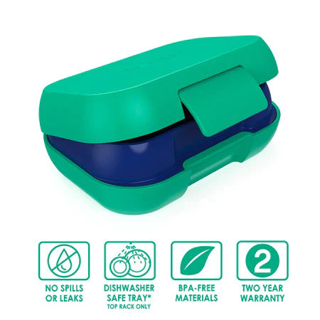 Bentgo Kids Lunch Box - Leak-Proof Bento Snack Container for School, Travel & Picnics | Eco-Friendly & Durable Food Storage | Perfect for Healthy Meals & Snacks On-The-Go (Green)
