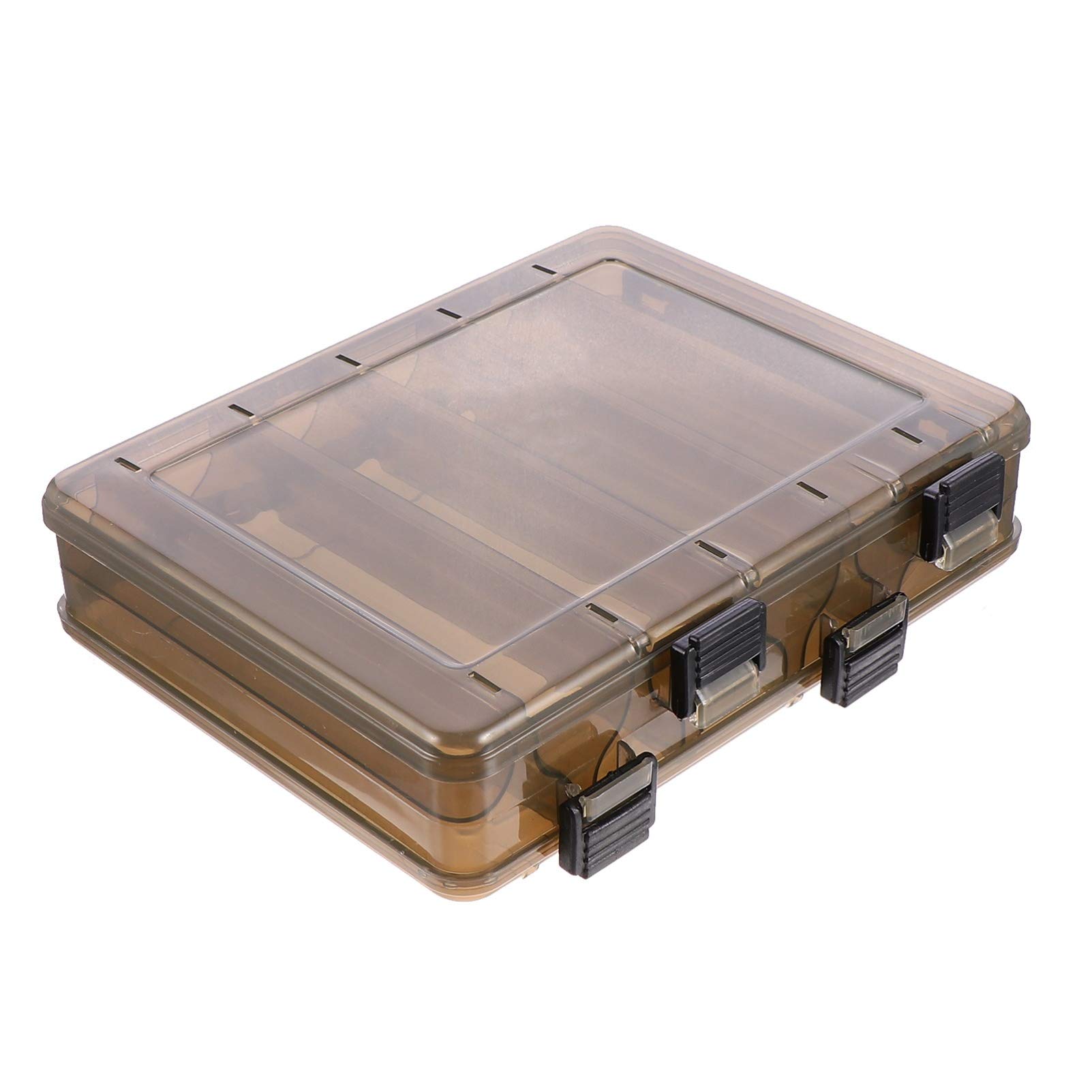 INOOMP Waterproof Outdoor Storage Box - Double Layer Clear Plastic Organizer for Fishing Tackle, Jewelry & Small Items - Portable Bait Box & Jewelry Case for Camping, Travel & Home Organization