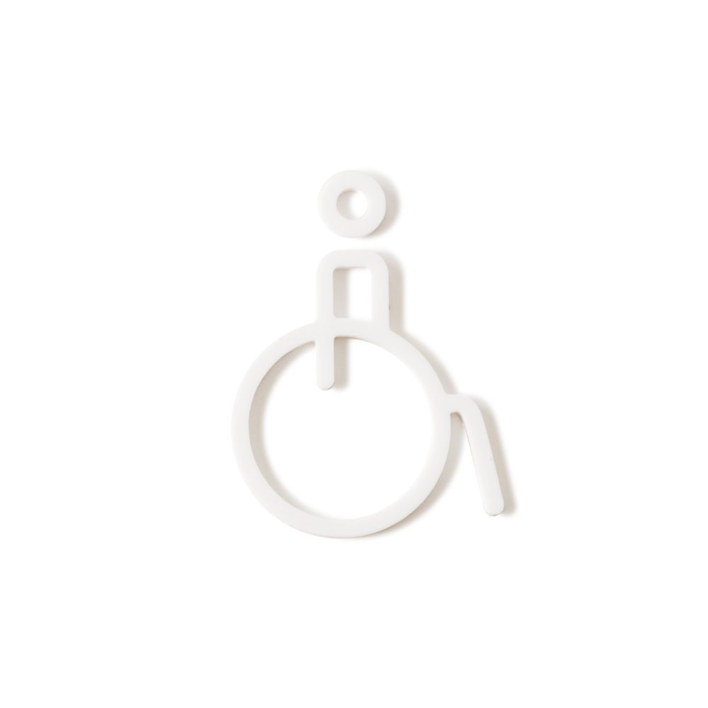 MOHEIM ADA Compliant Accessible Restroom Sign - White Plastic Bathroom Sign for Public Spaces & Commercial Buildings - Ideal for Offices, Schools, and Hospitals