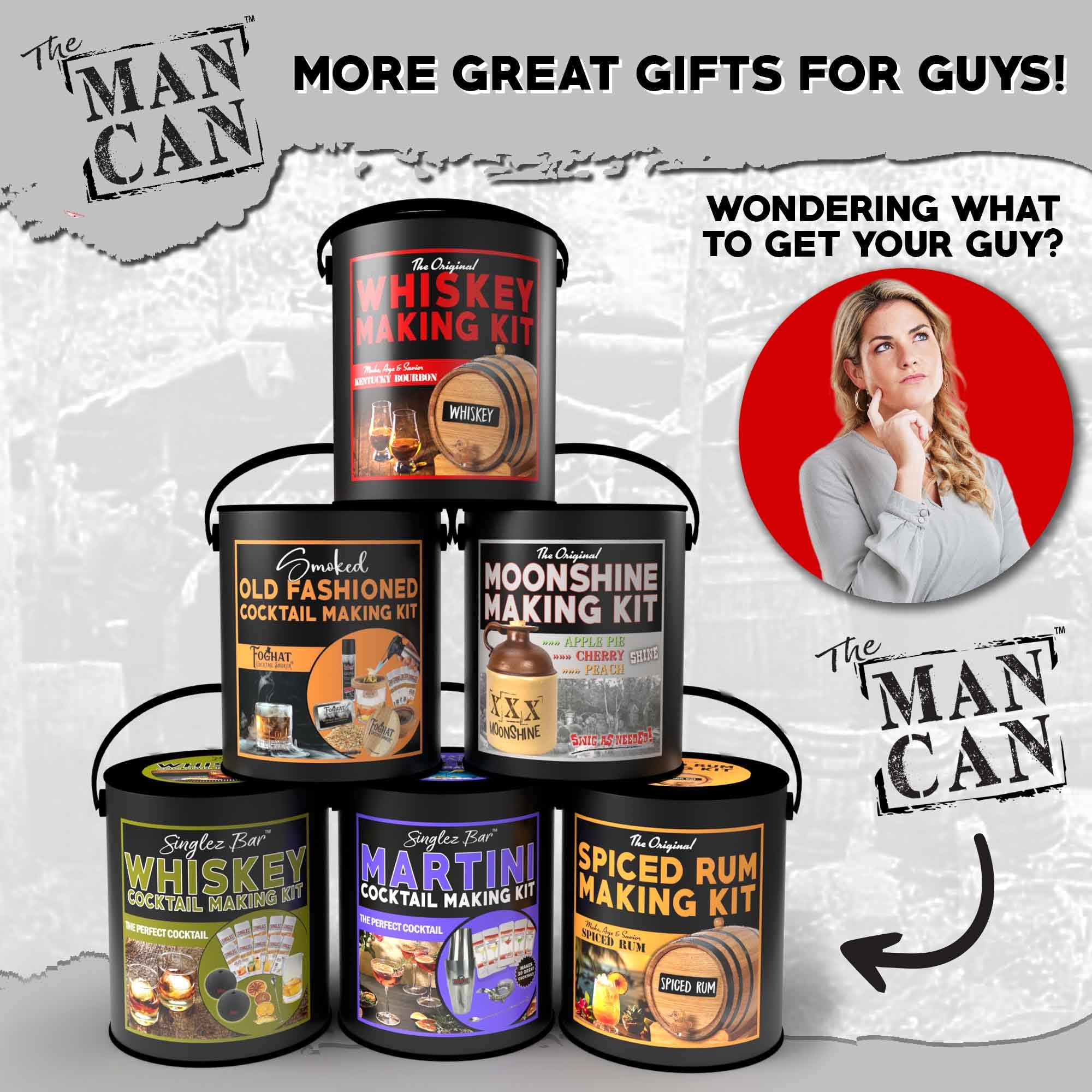 DIY Moonshine Making Kit for Men - Home Distilling Kit with 750ml Glass Jug & Apple Pie, Cherry, Peach Flavorings - Perfect for Homemade Whiskey, Gifts & Craft Cocktails