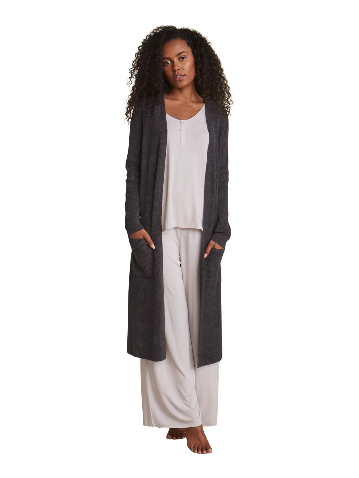 Barefoot Dreams CozyChic Ultra Lite Long Cardigan - Soft Lightweight Sweater for Women | Perfect for Travel, Lounge & Everyday Wear