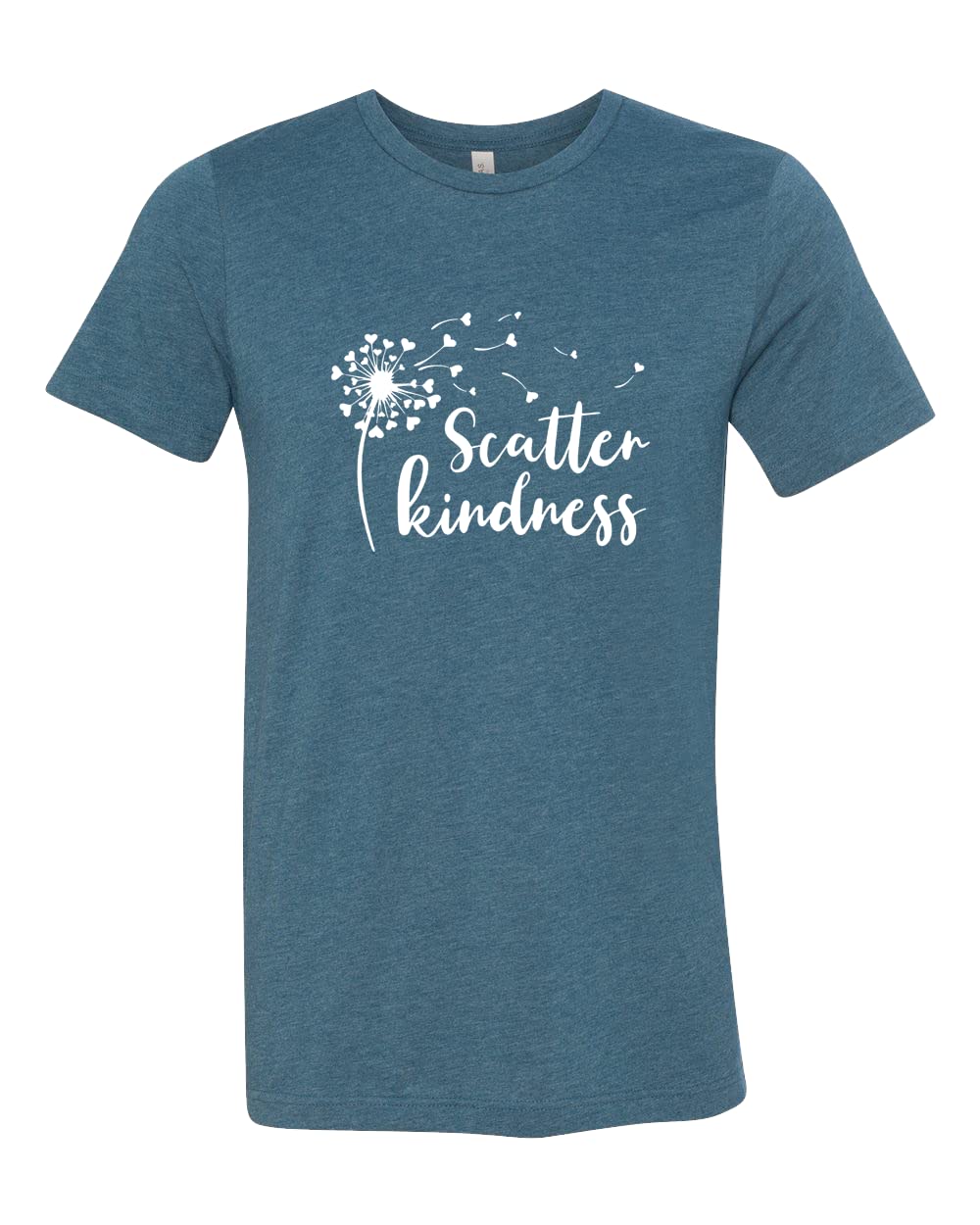 Scatter Kindness T-Shirt - Funny Mom & Teacher Tee - Valentine's Day & Mother's Day Gift - Dandelion Design Cotton Shirt for Women - Perfect for Classrooms, Family Gatherings & Casual Wear