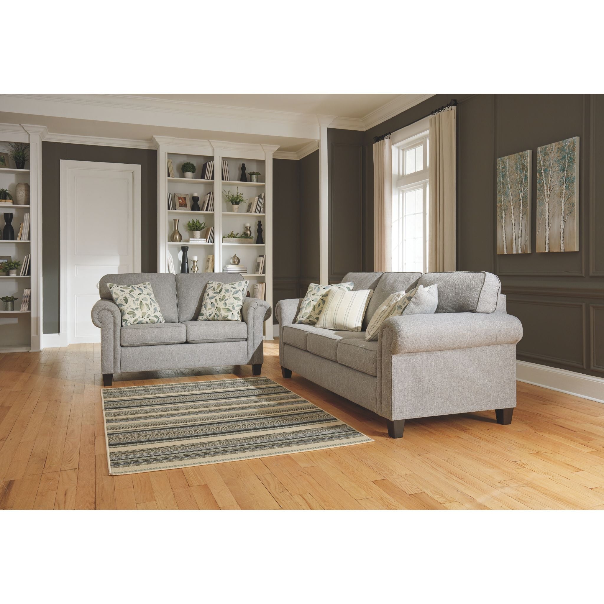 Alandari Modern Gray Sofa - Comfortable 3-Seater Couch for Living Room, Lounge & Home Office