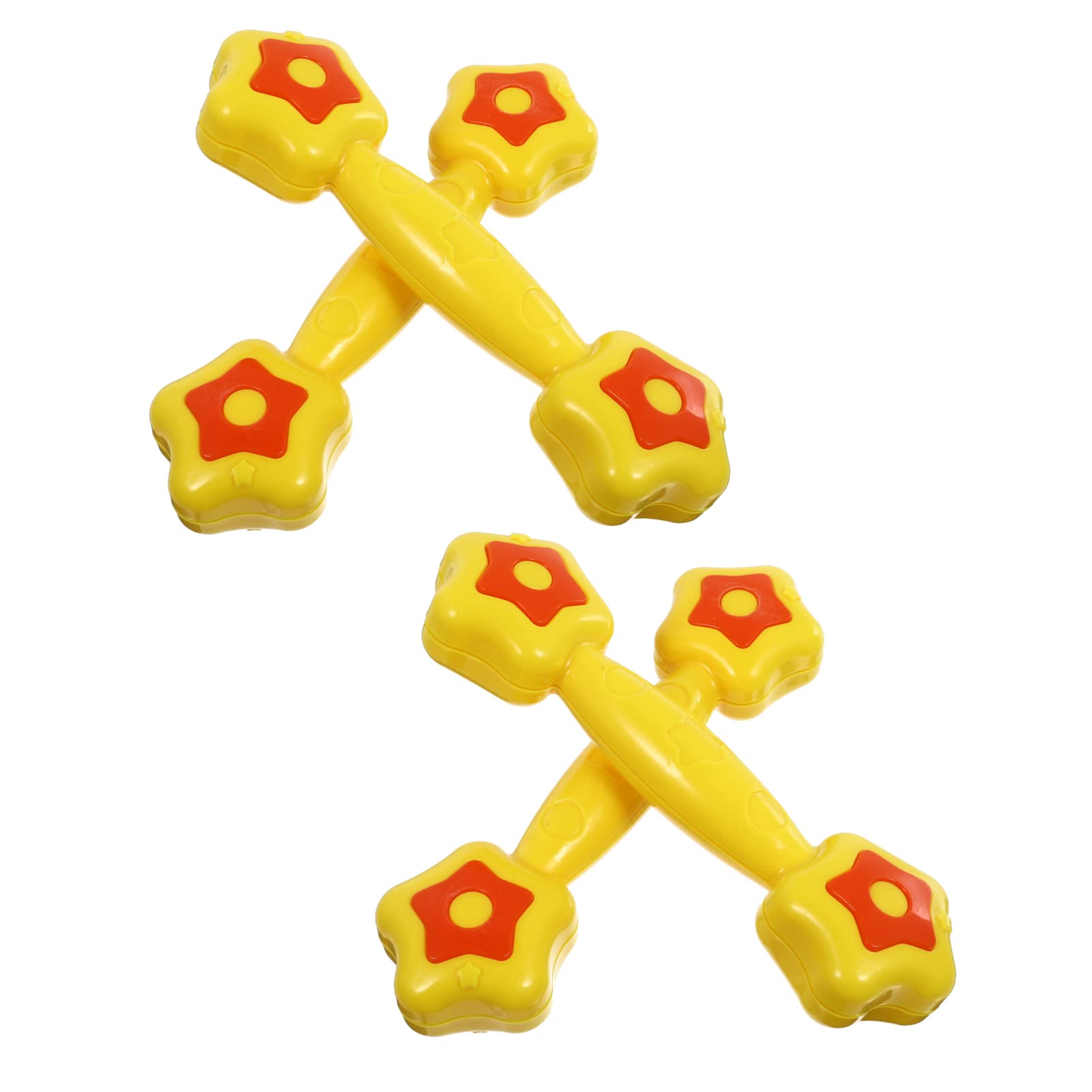 Balacoo 4-Piece Mini Dumbbell Toy Set - Plastic Pretend Dumbbells for Kids Gym Exercise, Fitness Training & Pretend Play - Red Toddler Exercise Equipment for Indoor Play & Early Childhood Development