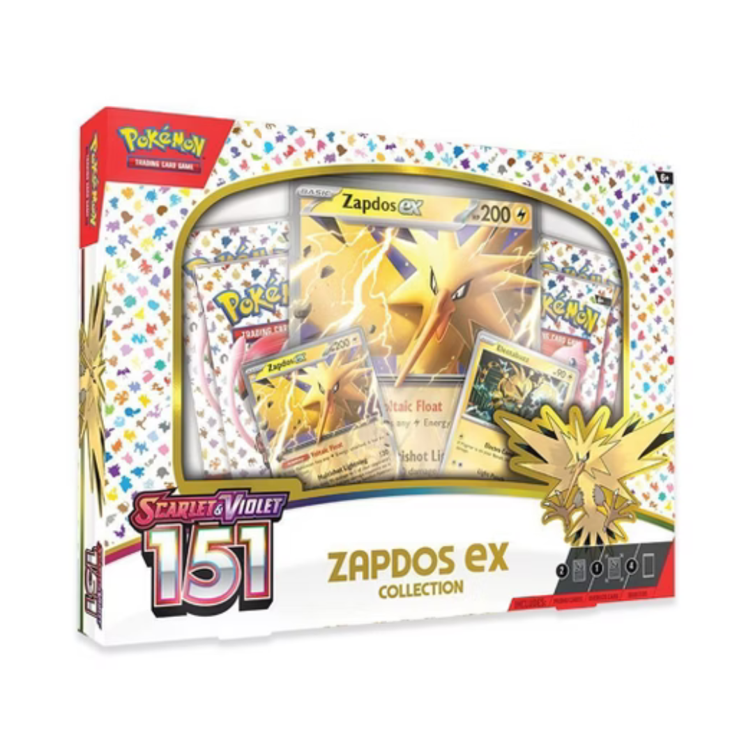 Pokémon Scarlet & Violet 151 Collection Zapdos EX Box - Rare Trading Card Game Booster Pack for Collectors & Battles | Perfect for TCG Tournaments & Gift Giving