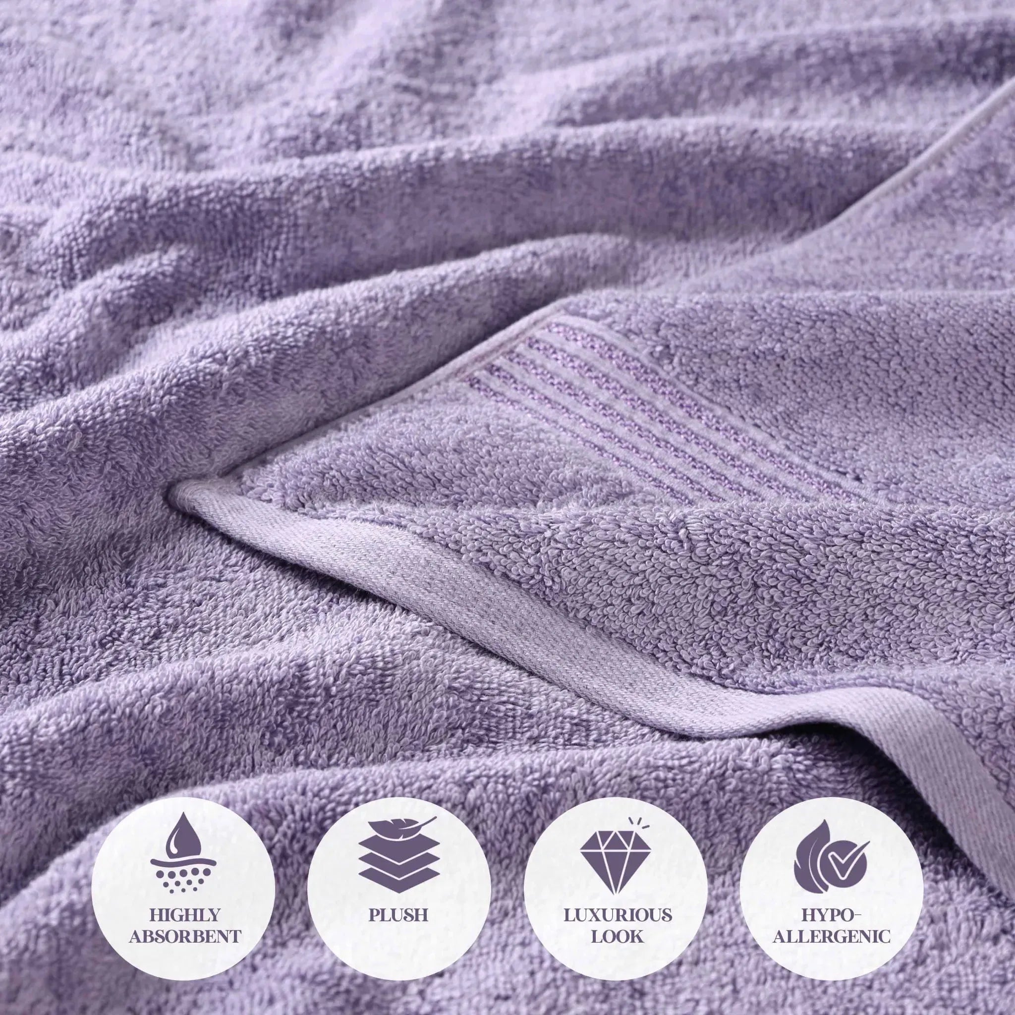 Premium Egyptian Cotton Bath Towels Set of 4 - Ultra Soft & Highly Absorbent Luxury Towels for Spa, Hotel & Home Use