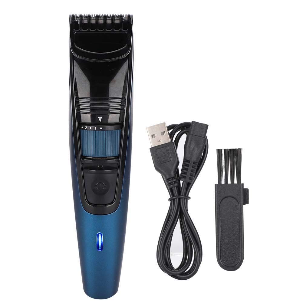 Qiilu SK-539 USB Rechargeable Electric Hair Clipper Set - Professional Self-Service Adjustable Hair Trimmer & Shaver for Men & Women (Blue) | Perfect for Home Haircuts, Beard Trimming & Personal Grooming