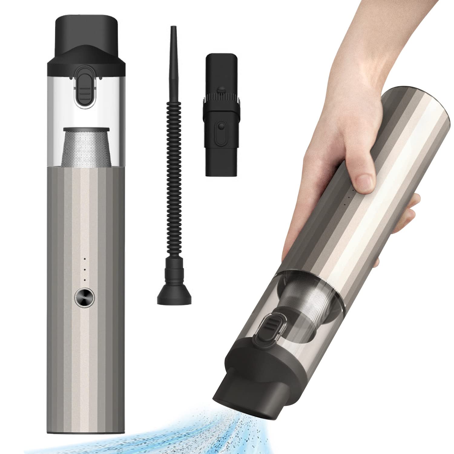 BENJEN Cordless Hand Vacuum Cleaner - Ultra Lightweight & Powerful Suction, Portable for Pet Hair, Car, Home Cleaning | Includes Attachments for Furniture, Stairs & Car Interiors | Perfect for Quick Cleanups & Tight Spaces