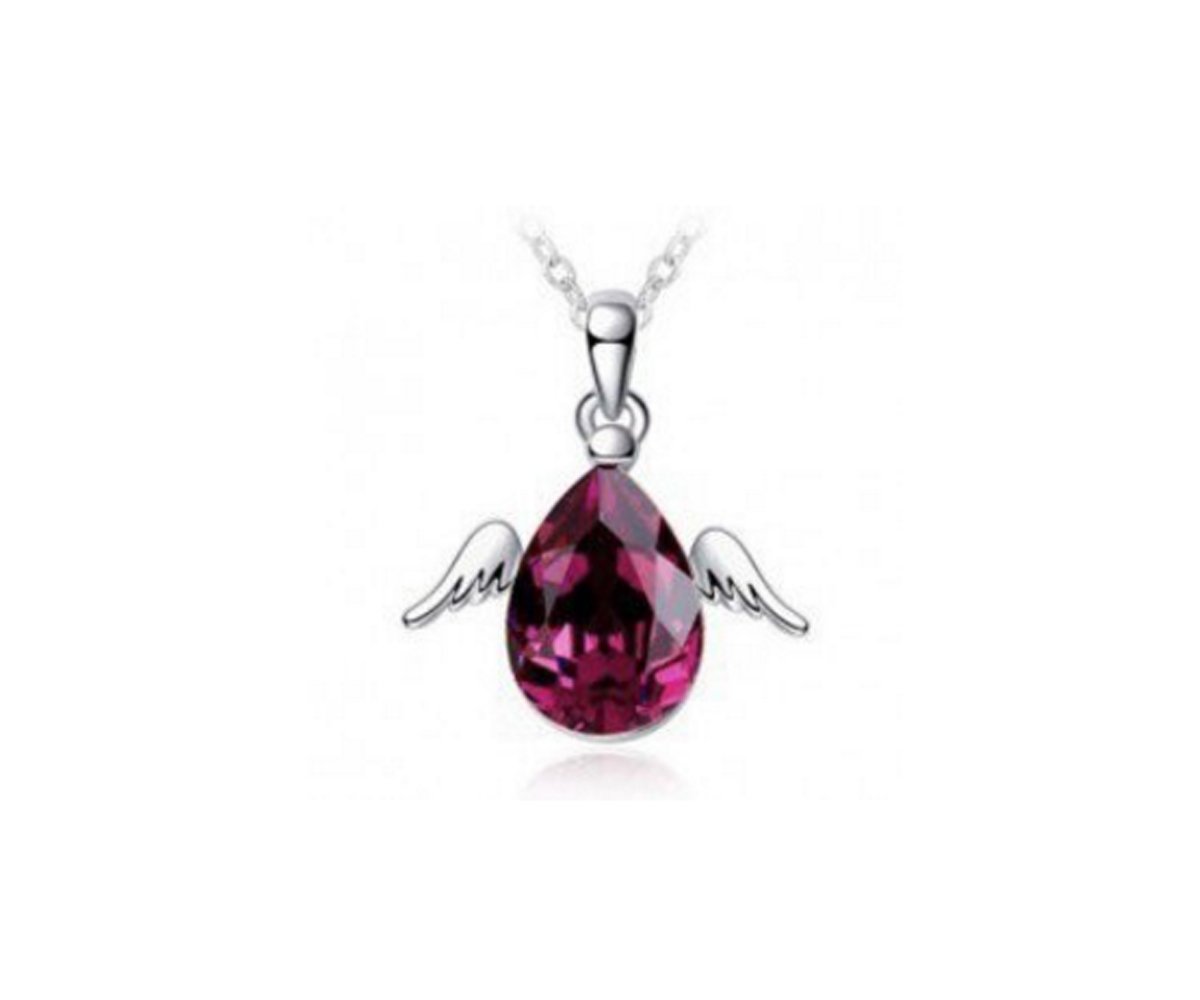 Angel Wings Crystal Pendant Necklace - Elegant Egg Charm Jewelry for Women | Perfect Gift for Birthday, Christmas & Special Occasions