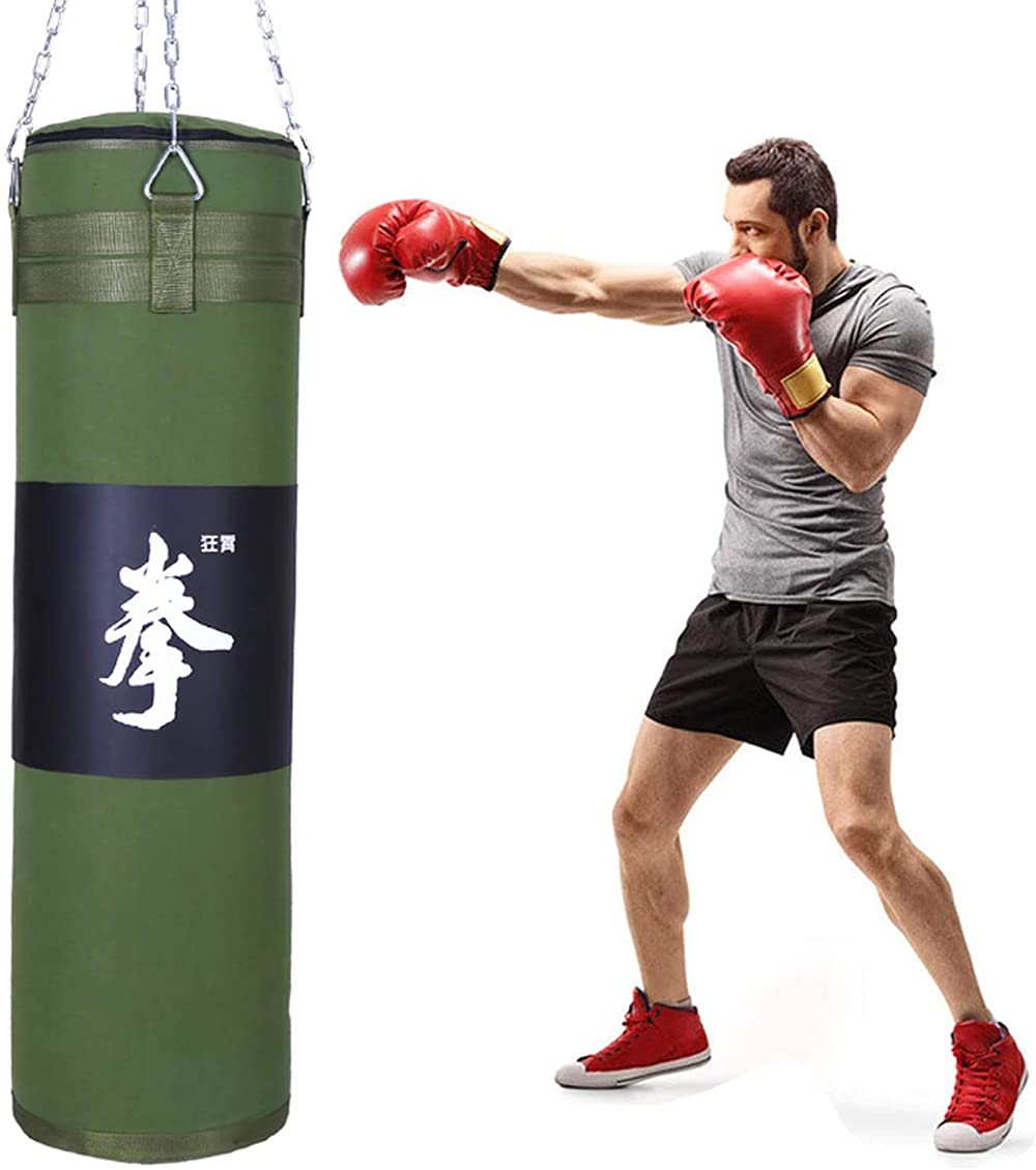 Mavoorick 100cm Waterproof Canvas Punching Bag with Hanging Chain - Heavy Duty Sand Filled Boxing Bag for Adults, Outdoor/Indoor Training, Fitness, Kickboxing & MMA Practice - Perfect for Home Gym, Garage or Backyard Workouts