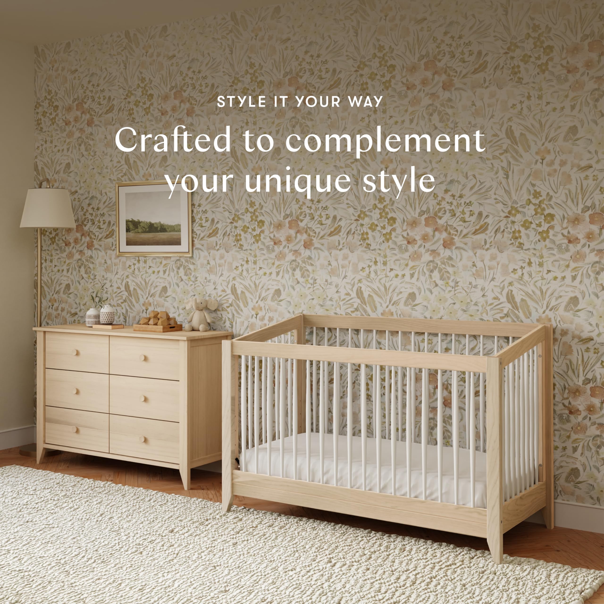Babyletto Sprout 6-Drawer Kids Dresser - Nursery & Bedroom Storage Furniture - GREENGUARD Gold Certified Wood Dresser for Boys & Girls - Washed Natural Finish - Perfect for Baby Room Organization & Living Room Storage