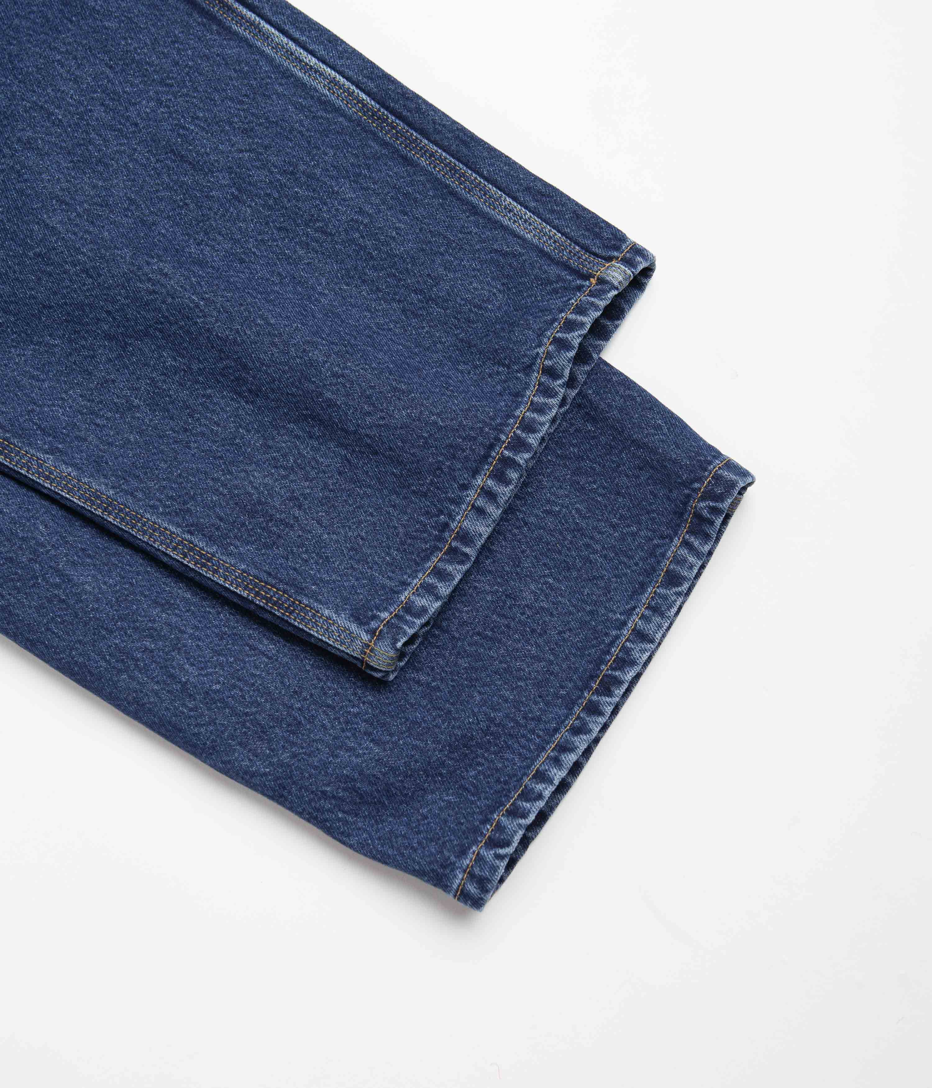 Carhartt Brandon Single Knee Work Pants - Blue Stone Washed Denim for Men | Durable Construction Workwear for Job Sites & Outdoor Activities