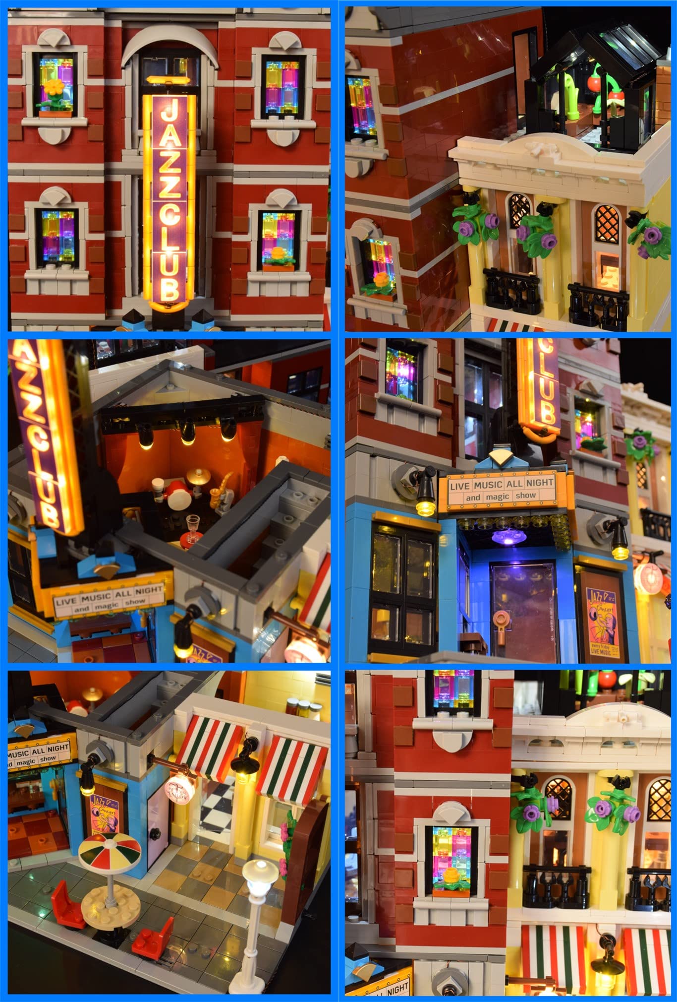 Remote Control LED Lighting Kit for Lego 10312 Jazz Club Modular Building Set - Compatible with Lego Creator Expert - Perfect for Display & Nighttime Illumination