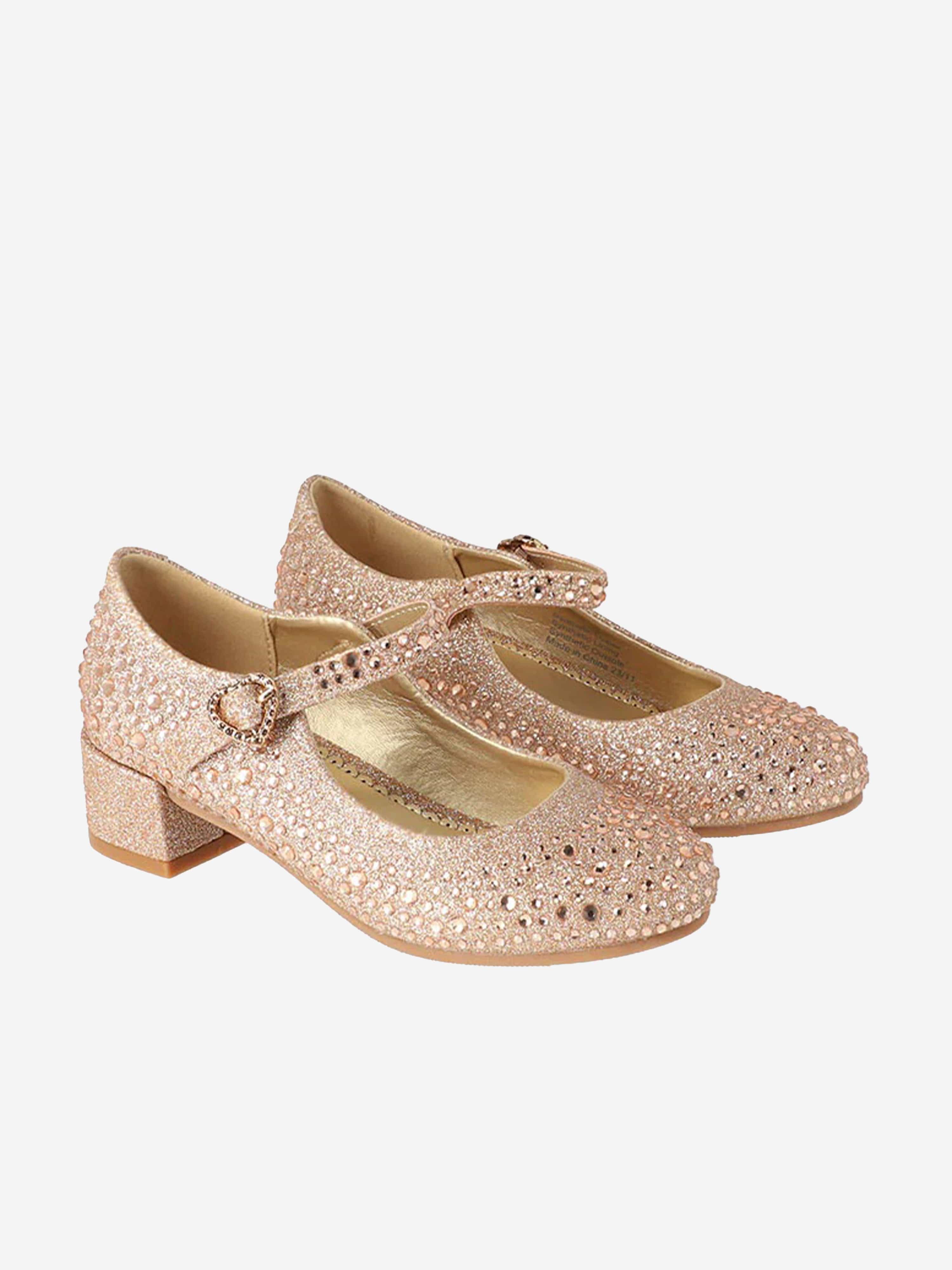 Angels Face Girls Lizzie Crystal Mary Jane Shoes - Sparkling Pink Dress Shoes for Toddler Girls, Perfect for Weddings, Parties & Special Occasions