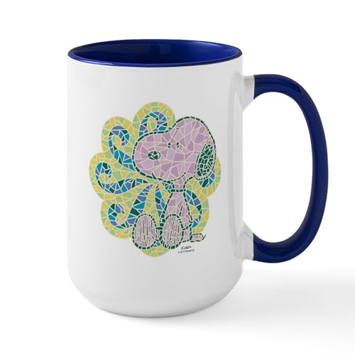 White/Navy Inside - Snoopy Mosaic Mugs