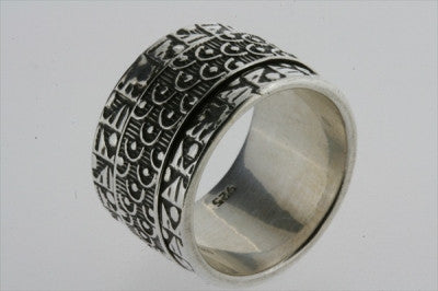 Elegant Kimono Wide Spinner Ring - Sterling Silver Jewelry for Women - Perfect for Parties, Weddings & Special Occasions