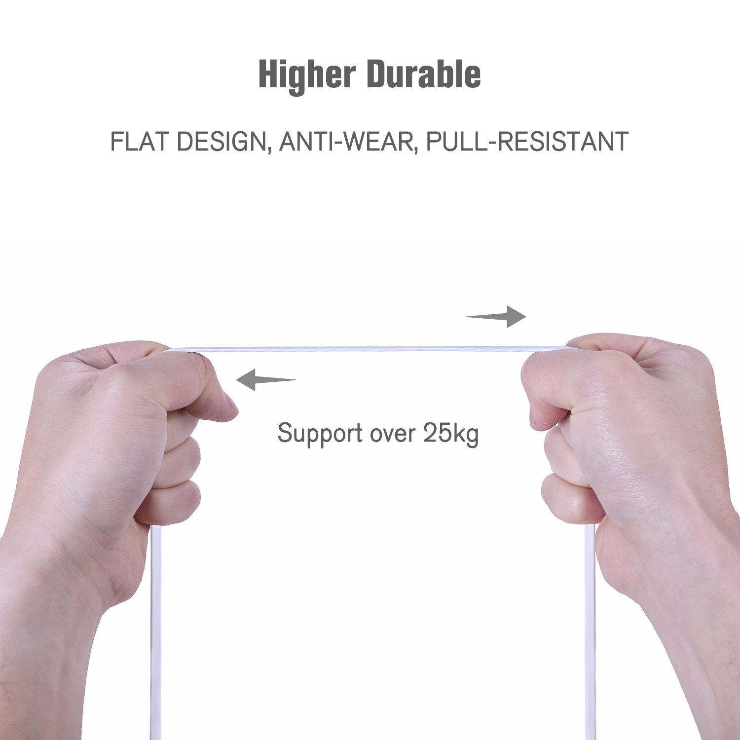 Premium Cat 7 Shielded Ethernet Cable 100ft White - High-Speed 10Gbps Network Cable, Backward Compatible with Cat5e/Cat6 - Flat Design for Home/Office Use - Perfect for Gaming, Streaming, Smart Home & Office Networking (Includes Cable Clips & Straps)