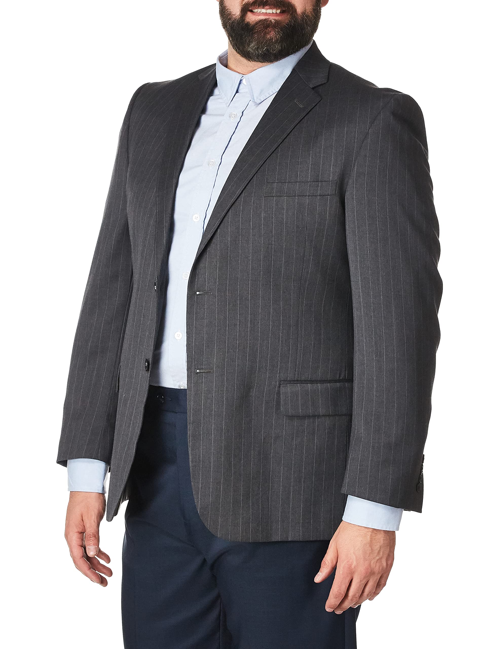 Premium Men's High-Twist Wool Suit Jacket - Classic Business & Formal Blazer for Office, Weddings & Special Occasions