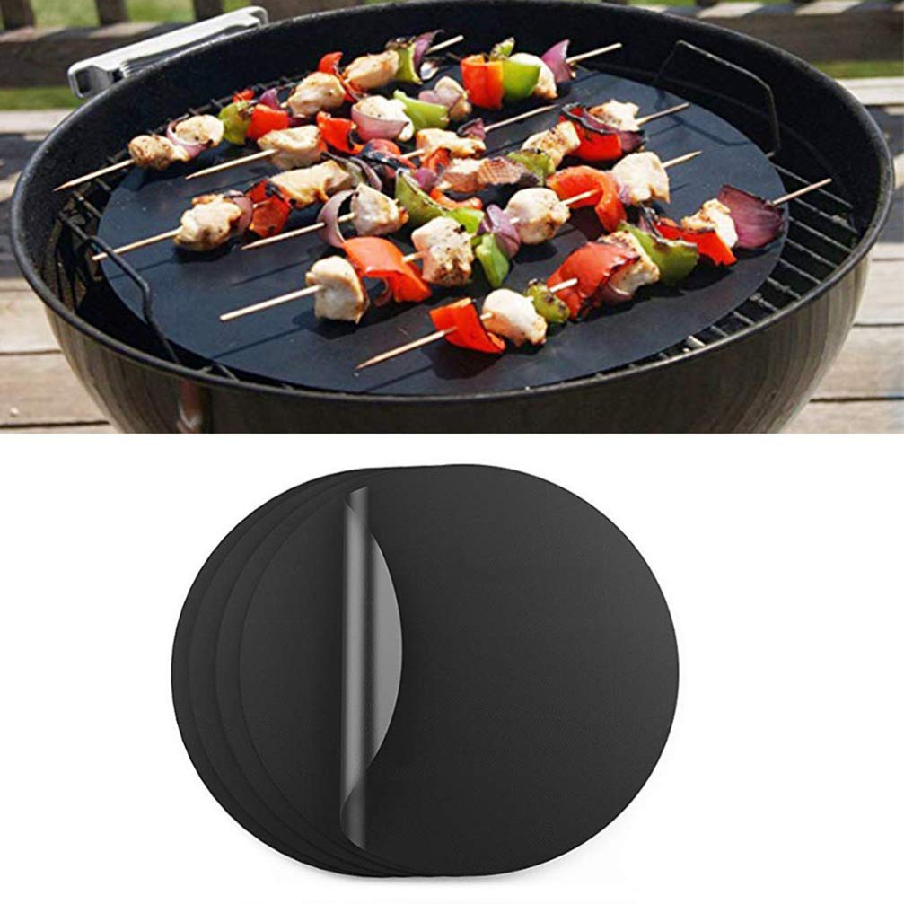 DOITOOL 4-Piece Non-Stick BBQ Grill Mat Set - Heavy Duty Charcoal & Gas Grill Accessories for Outdoor Cooking, Baking & Grilling - Perfect for Backyard, Camping & Tailgating Parties