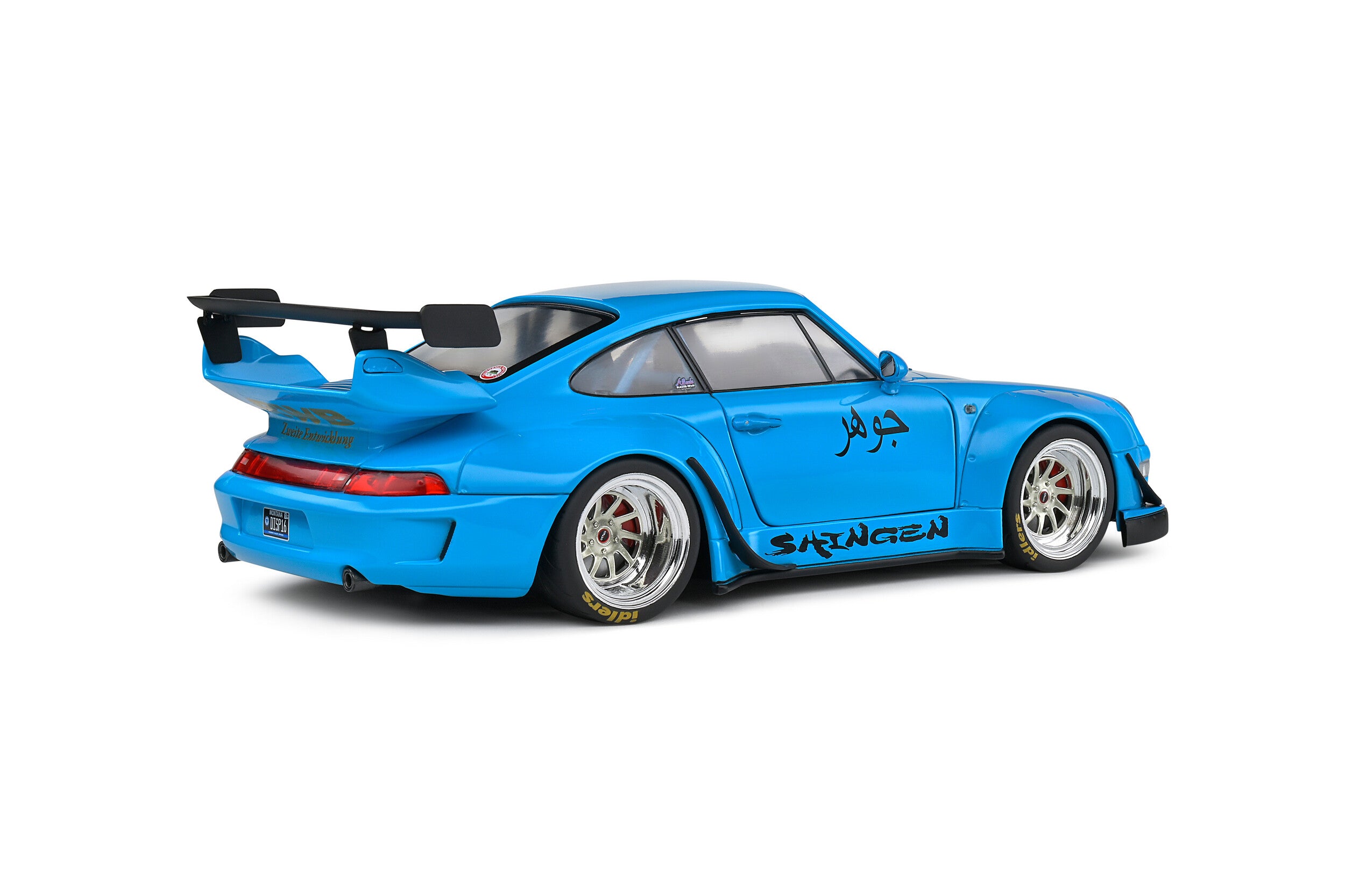 1:18 Scale Solido Porsche 911 (964) RWB Shingen 2018 Light Blue Diecast Model Car - Collectible Display for Car Enthusiasts & Home/Office Decor