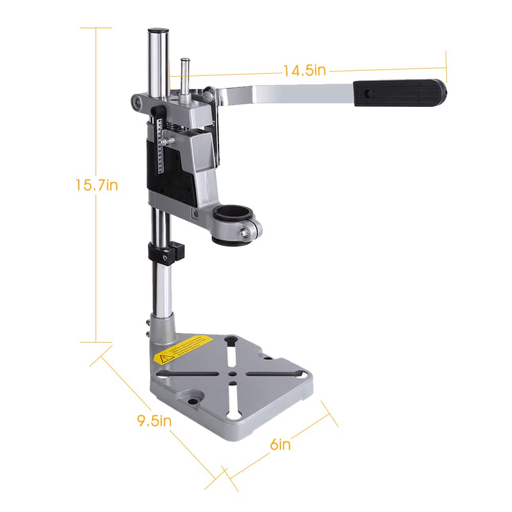 Portable Bench Drill Press Stand - Universal Clamp Drill Press Workbench with Drilling Guide | Perfect for Woodworking, Metalworking & DIY Home Projects