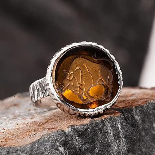 Natural Agate Gemstone Ring for Women - 925 Sterling Silver & 24K Gold Plated Oval Agate Jewelry - Elegant Boho Wedding, Anniversary & Everyday Fashion Accessory