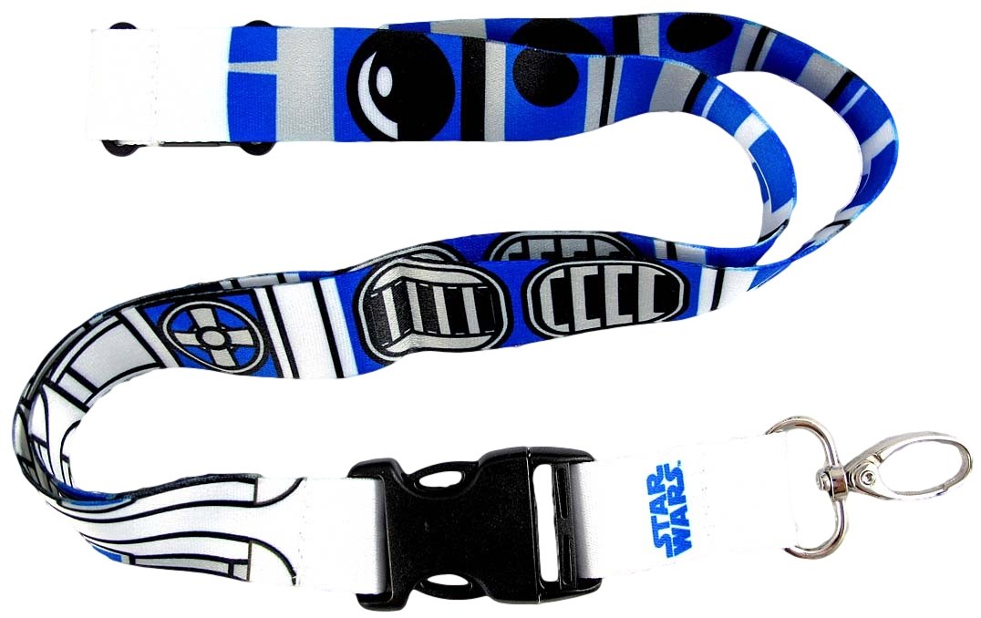 Star Wars R2-D2 Themed Lanyard Keychain - Plasticolor 004462R01 - Perfect for Conventions, Cosplay & Key Organization