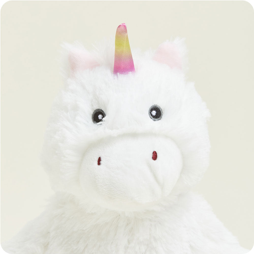 White Unicorn Warmies Junior Plush Stuffed Animal - Soft & Cozy Microwavable Heating Pad for Kids | Perfect for Bedtime, Relaxation & Stress Relief