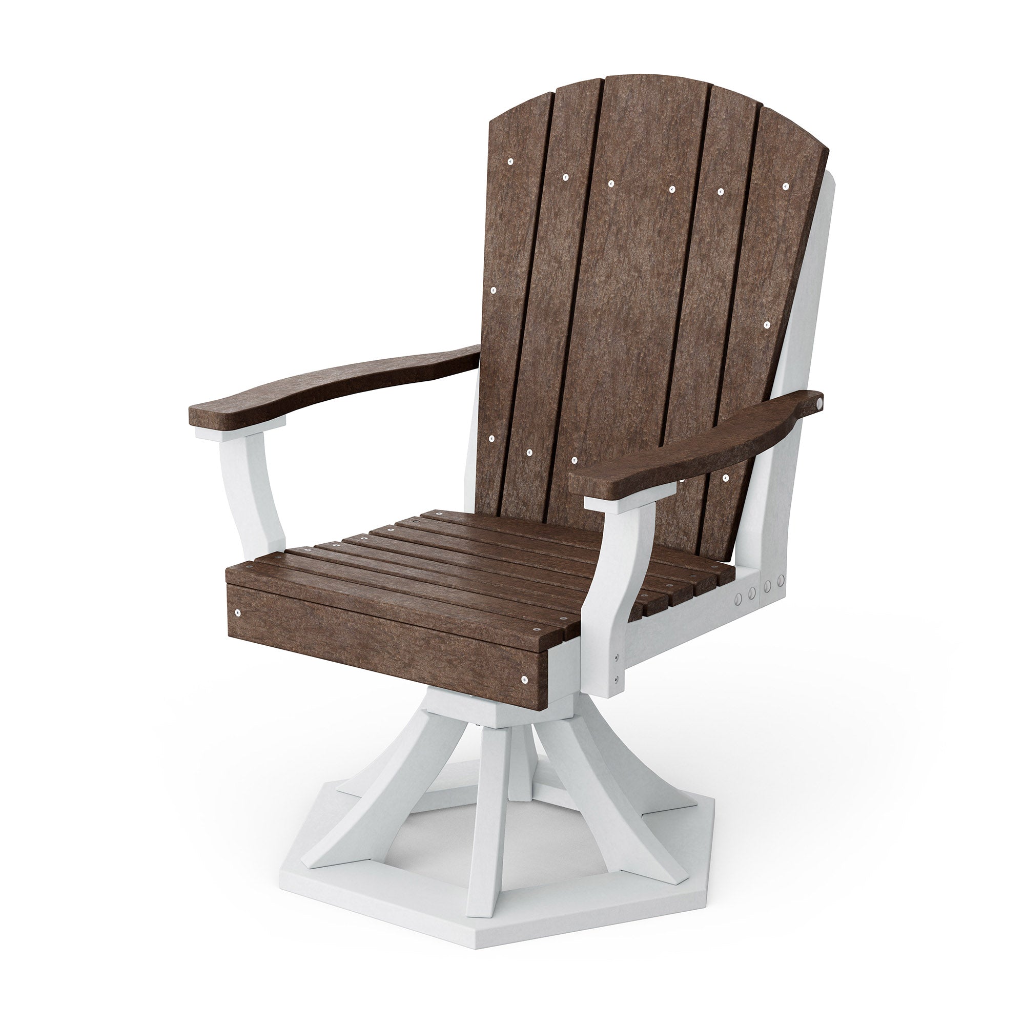 Heritage Swivel Dining Arm Chair - Solid Wood Upholstered Side Chair for Kitchen, Dining Room & Office - Comfortable & Stylish Seating Solution