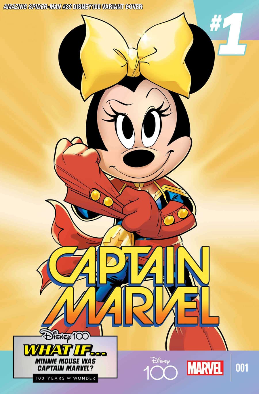 Amazing Spider-Man #29 C Disney 100 Giada Perissinotto Captain Marvel Homage Variant Comic Book - Marvel Collectible for Fans & Display (July 2023 Release) - Perfect for Comic Collections, Gifts, and Superhero Decor
