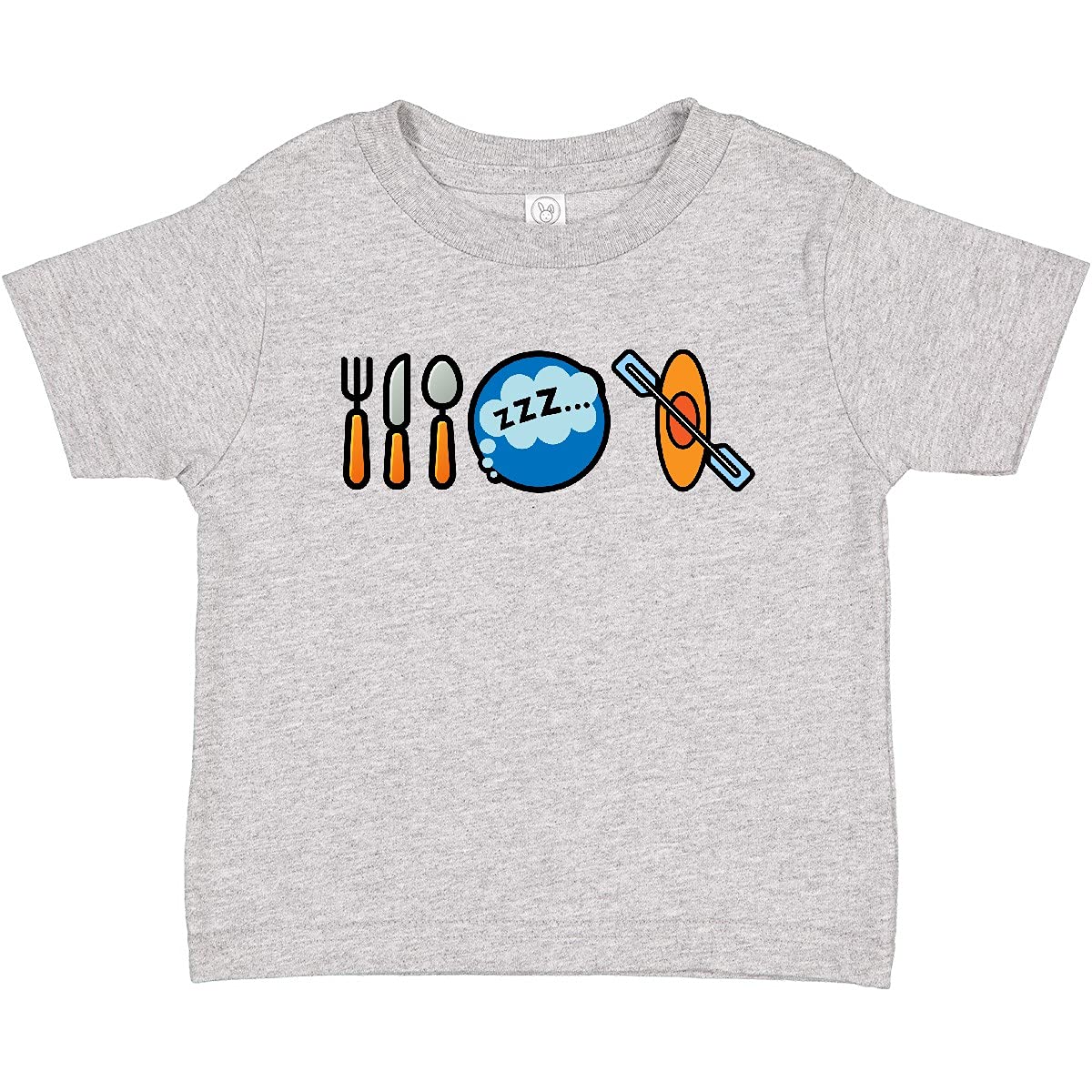Inktastic Kayaking Eat Sleep Kayak Baby T-Shirt - Cute Kayak Lover Outfit for Infants & Toddlers - Perfect for Family Adventures, Beach Trips & Outdoor Activities