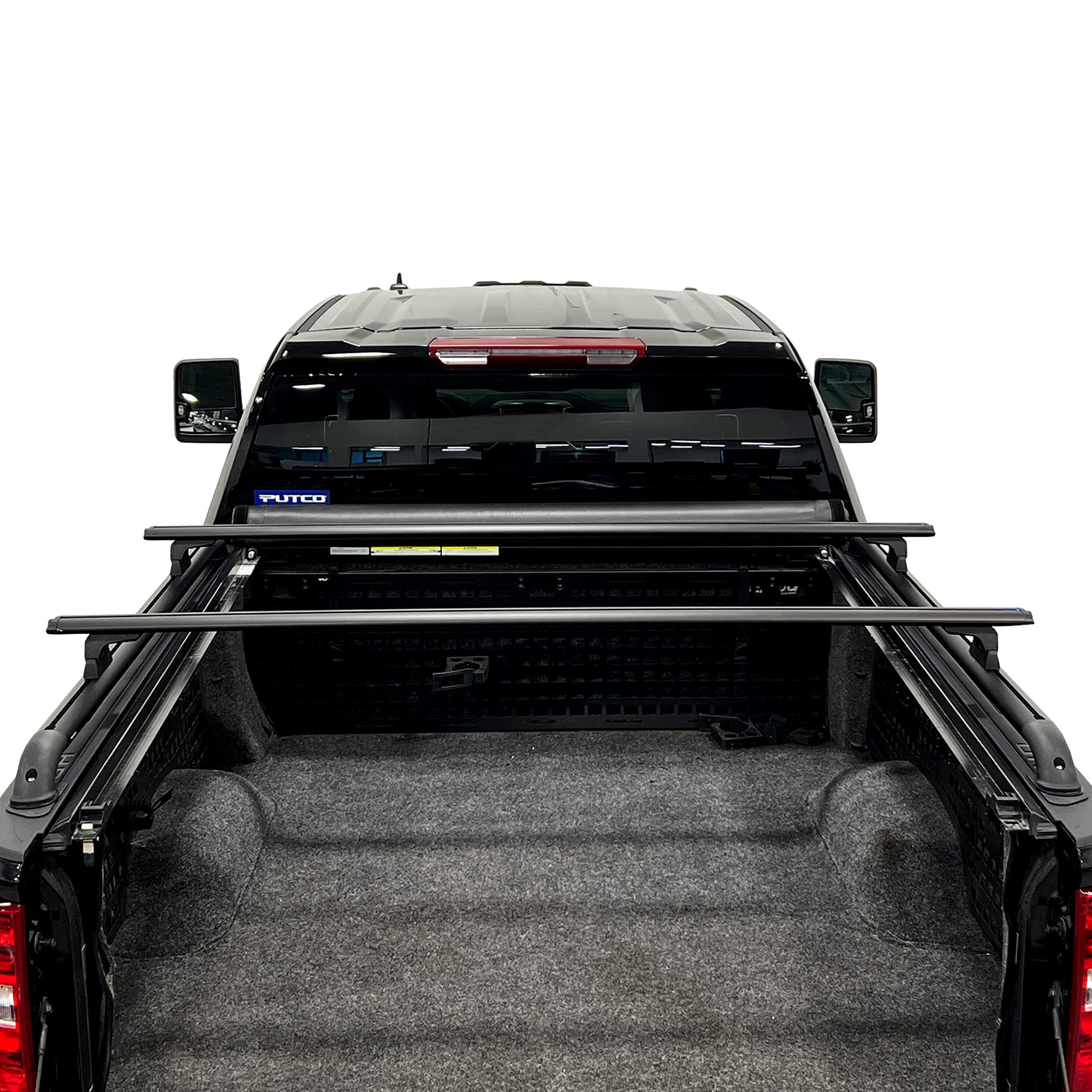 Putco T-Slot Black Locker Side Bed Rails for Ford Super Duty F-250 & F-350 (1999-2016) 8-Foot Bed - Heavy Duty Truck Accessories for Cargo Security & Style