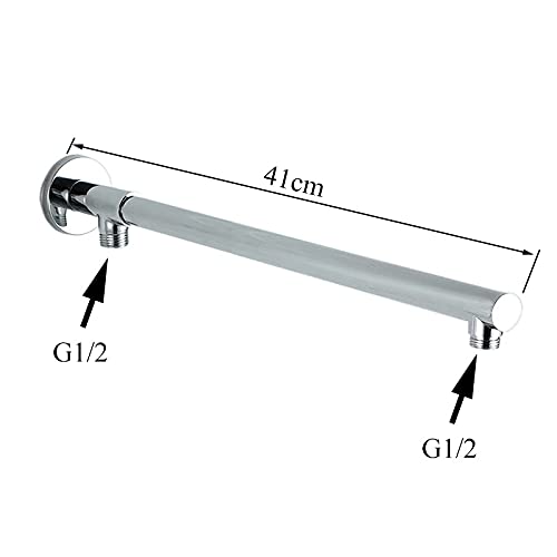 Premium Stainless Steel Chrome Rainfall Shower Head - 8/10/12 Inch Wall Mount Shower Sprayer with Adjustable Arm - Luxury Bathroom Upgrade for Spa-Like Experience (10 Inch, Chrome Finish) - Perfect for Master Bathrooms, Guest Suites & Relaxing Showers