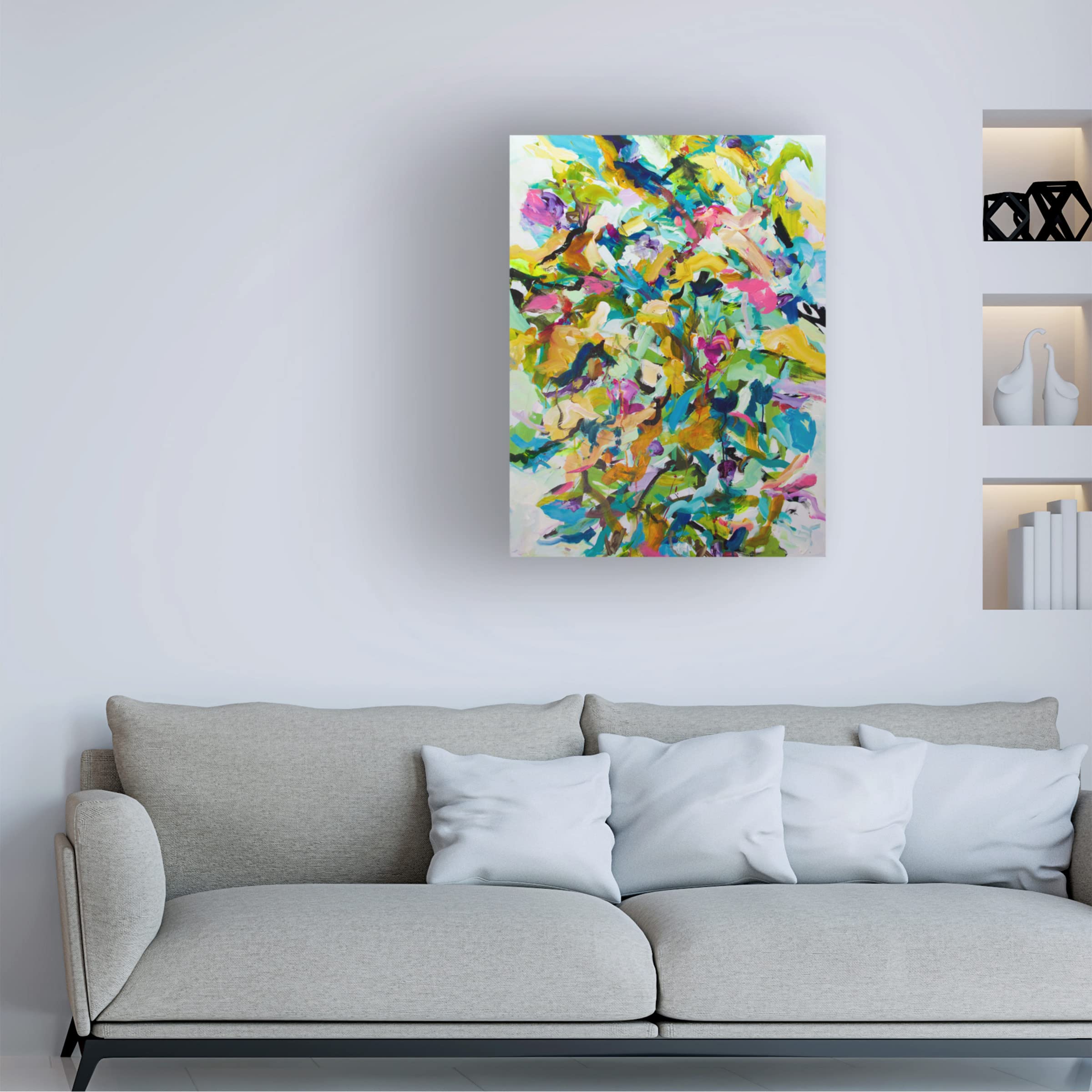 Trademark Fine Art 'Morning Glory' Floral Canvas Wall Art by Allan Friedlander - Perfect for Living Room, Bedroom & Office Decor