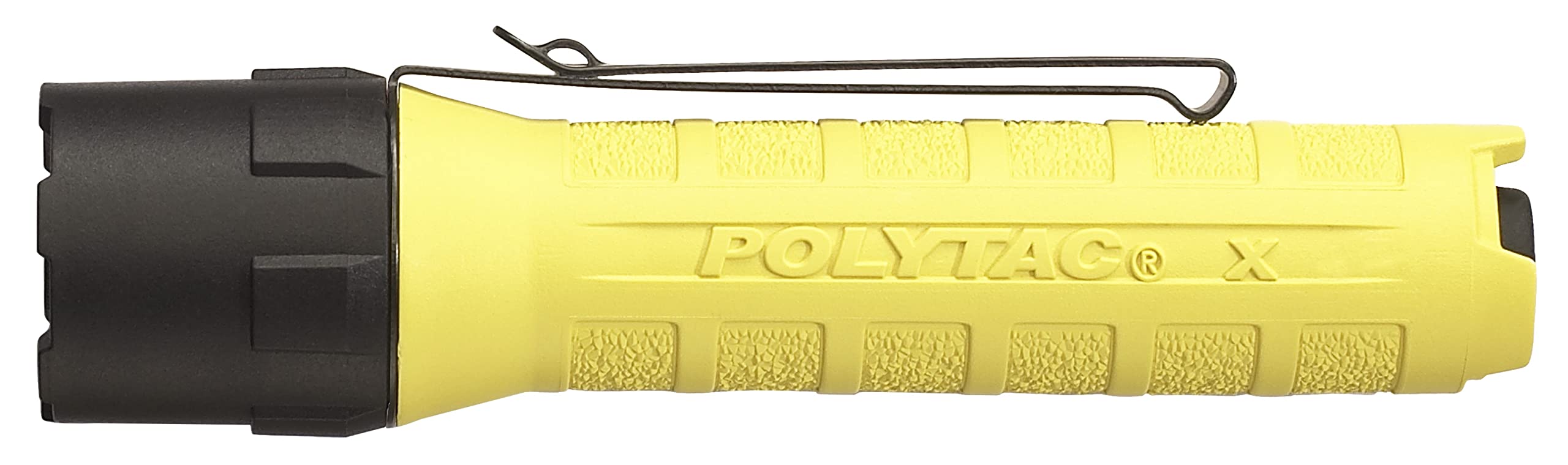 Streamlight 88604 PolyTac X LED Flashlight - 600 Lumens with 2 CR123A Lithium Batteries - Yellow Tactical Light for Camping, Hiking & Emergency Use