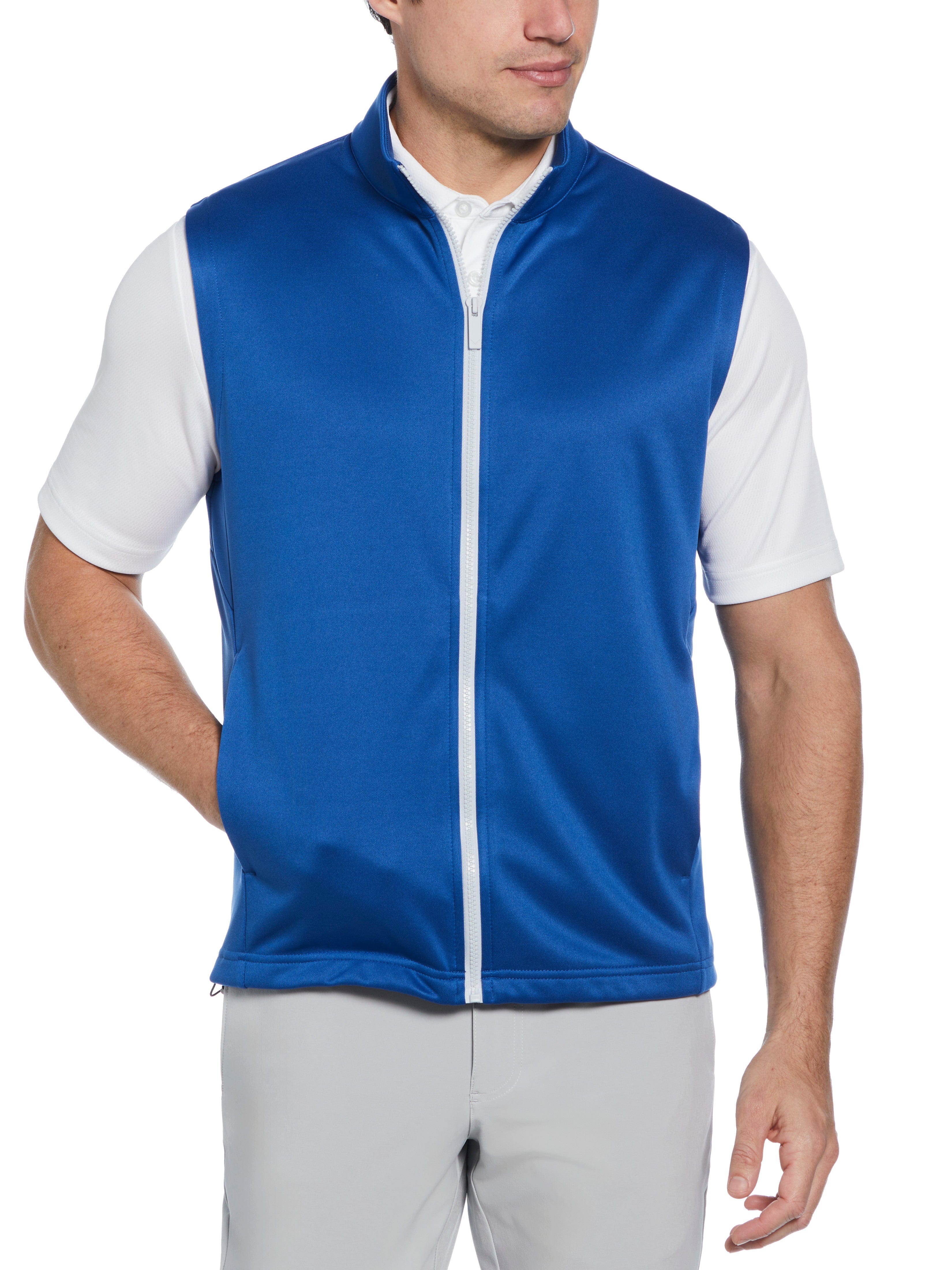 Men's Full Zip Chevron Back Golf Vest - Lightweight & Breathable for Comfort on the Course | Perfect for Golfing, Outdoor Sports & Casual Wear