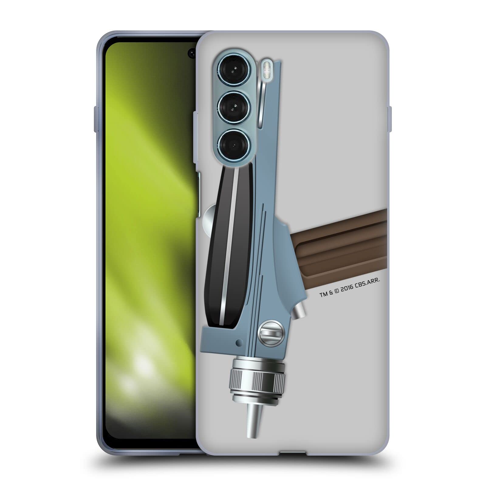Official Star Trek Pistol Phaser Gel Case for Motorola Moto G200 5G - Licensed Soft Protective Cover | Perfect for Sci-Fi Fans, Collectors & Everyday Use